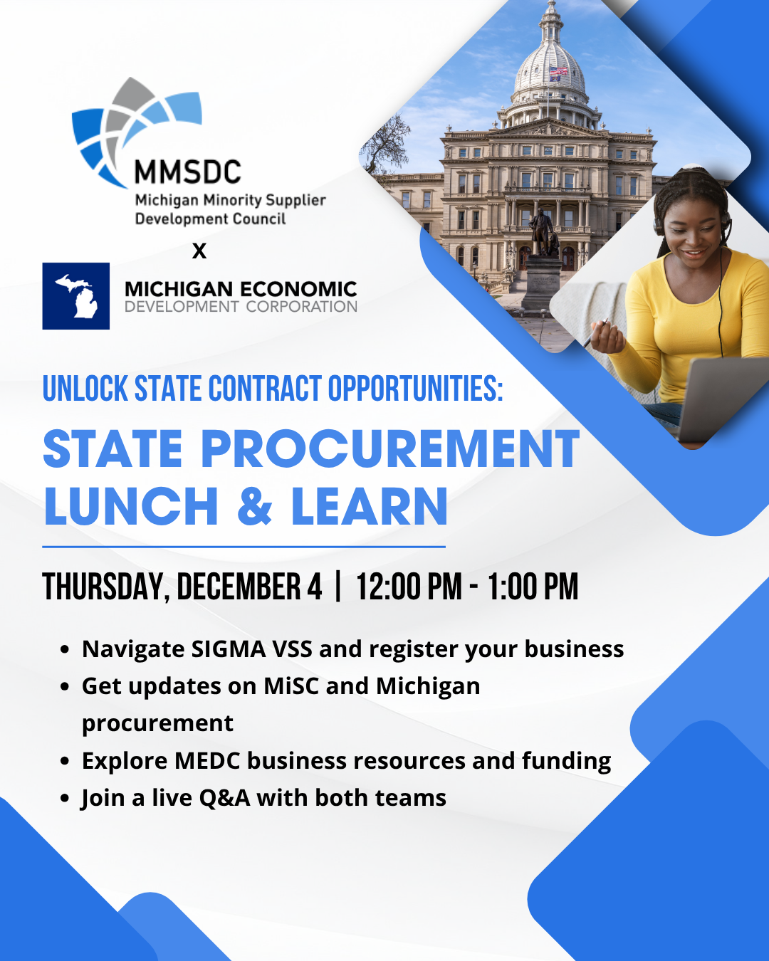 Unlock State Contract Opportunities — State Procurement Lunch & Learn (Instagram Post (45))